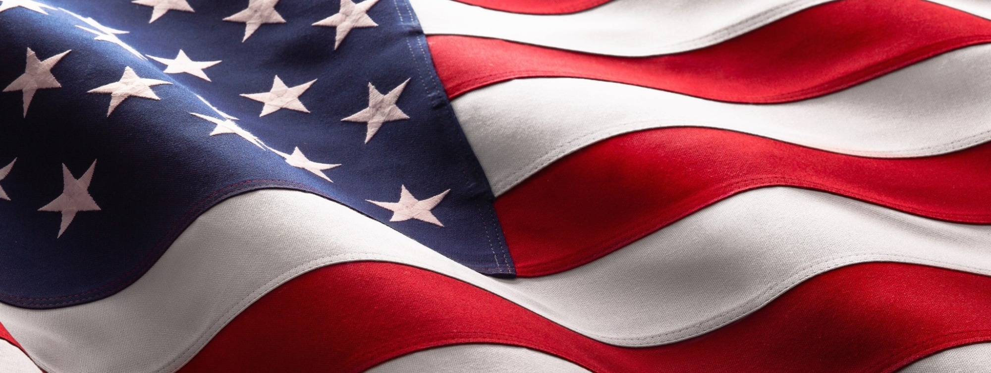 Waving American flag