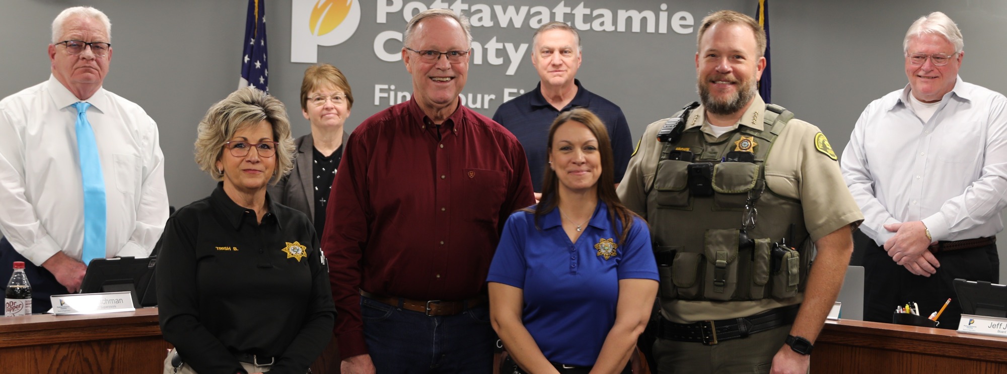 Ignite Award recipient, supervisors, and Sheriff's Office representatives 
