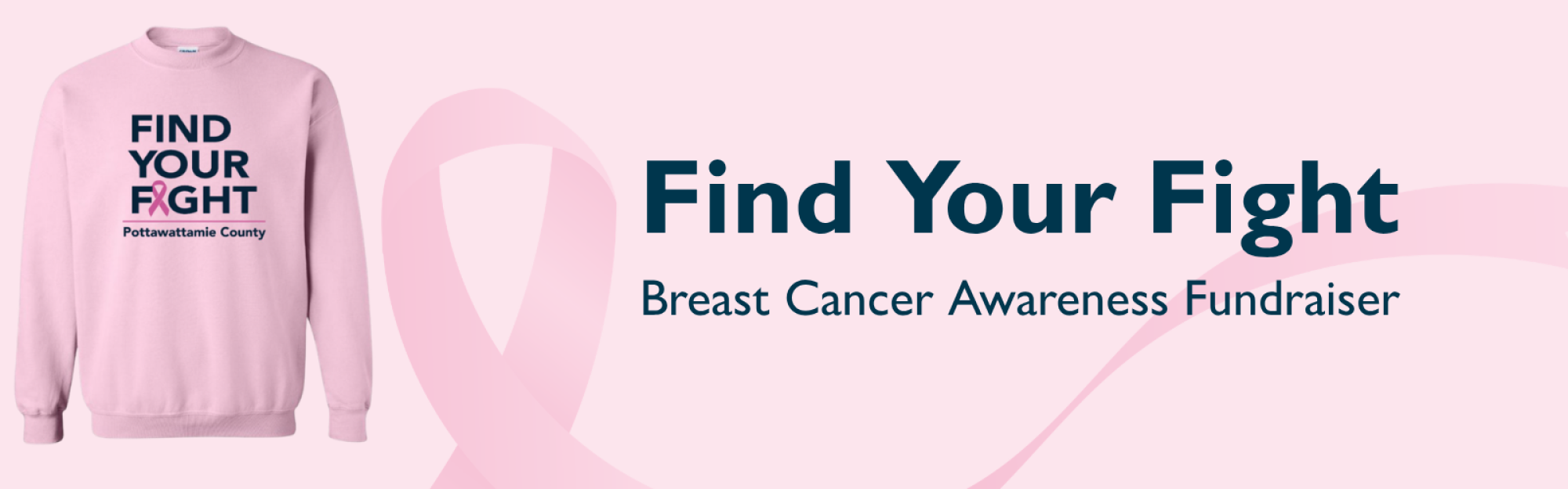 pink Find Your Fight sweatshirt breast cancer awareness fundraiser