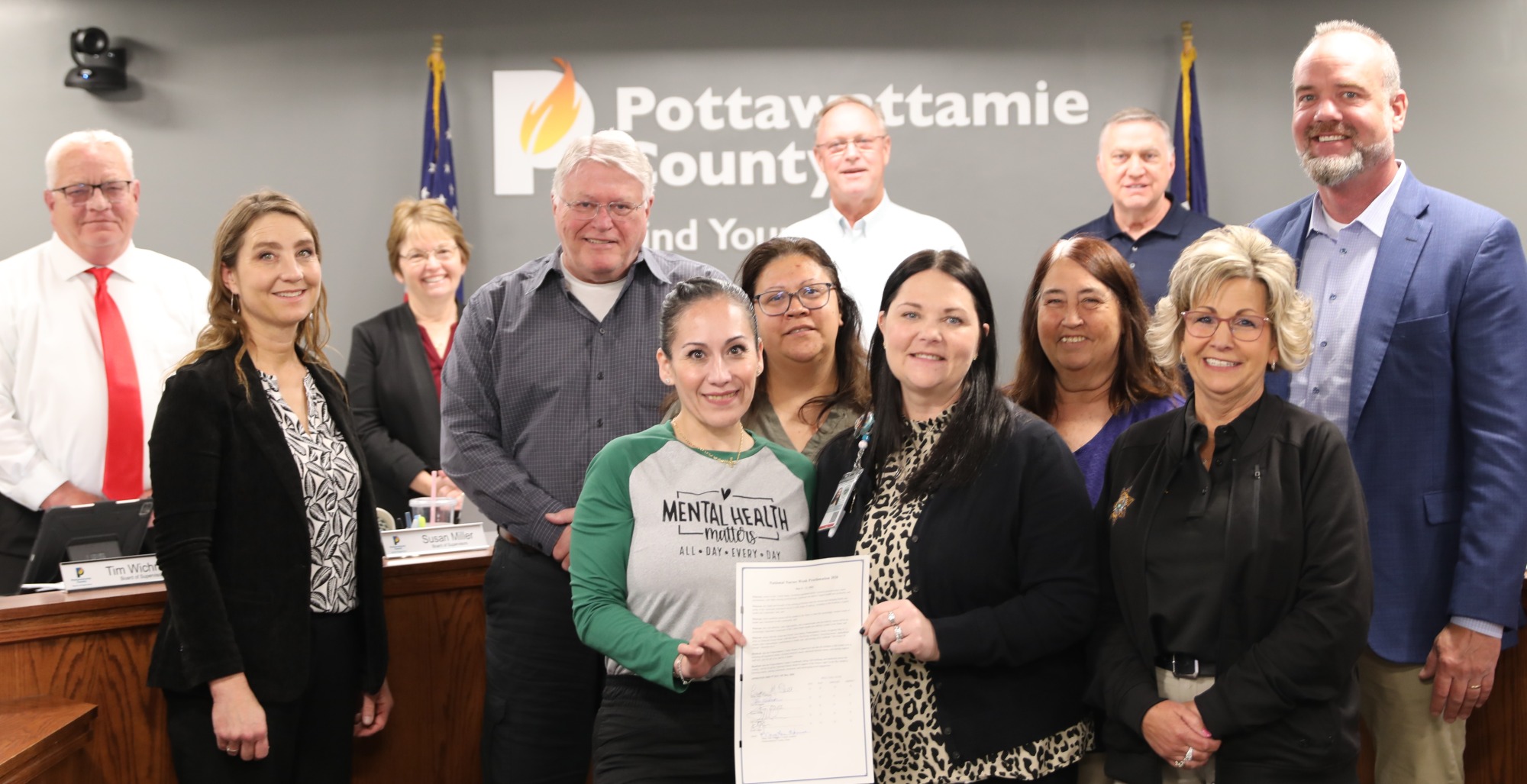 Nursing staff, Public Health administration, Jail administration, and Board of Supervisors recognize National Nurses Week Proclamation