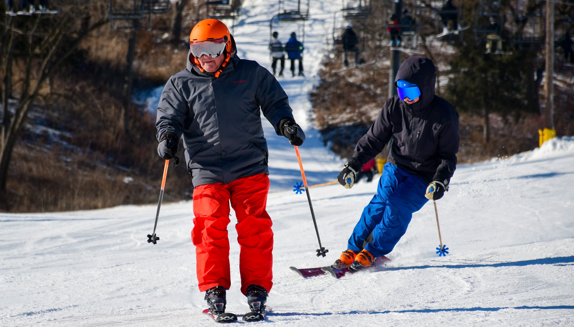 Skiers at Crescent Hill at Hitchcock 